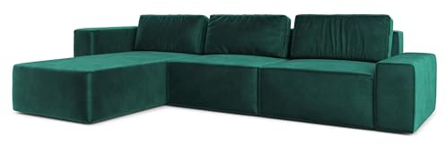 AXLIVING Couch XXL L Form Arkleton Eckcouch Grün 360cm – Komfort L