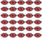 MAYJOYDIY 30 Pcs Red Kiss Lips Embroidered Patches, 38x67mm Cute Mouth Iron on/Sew on Applique Stickers Patches, for Clothes Dress Pants Hats Jeans, Sewing Flowers Applique DIY Accessory