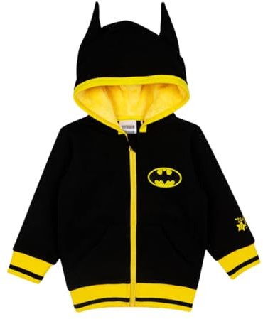 Blade & Rose | Batman Hoodie | Unisex Clothing For Babies & Toddlers | For Ages Newborn - 6 Years | Black/Yellow