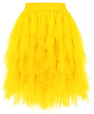 Dressever Damen Tüllrock A-Linie Tüll Ballett Tutu Röcke | Feenrock;Freizeitrock Karneval Party Rock;Halloween Tüllrock;Karnevals Tüllrock;Maskenballkostüm