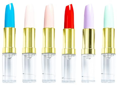 6 Stück Lippenstift-Form, glattes Schreiben, lustiger Öl-Lippenstift, Kugelschreiber, Schreibwaren, Schule, Bürobedarf