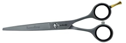 E-Kwip Baseline Classic Profi Haarschere - Friseurschere in 5,5 Zoll mit Whisper Grip Microverzahnung - aus Japanstahl mit ergonomischem Offset Design
