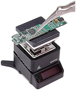 Soldering Hot Plate, MHP30 Mini Hot Plate SMD Preheater Preheating Rework Station PCB Board Soldering Desoldering Heating Plate LED Strip Repair Tool(MHP30 PD Charger Kit)