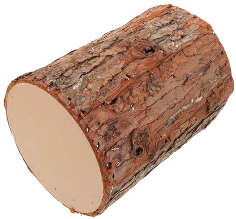 Decorazione Tronco Legno Rustico Effetto Realistico per Natale e Fotografia, Base Albero di Natale in Legno 20x15cm, Ornamento Artistico Senza Manutenzione