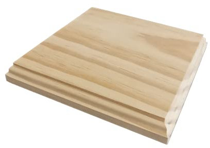 Holzsockel. Holz quadratische Form in Kiefer massiv in ecru, kann Malen. Basteln und Dekoration 20 * 20 cms