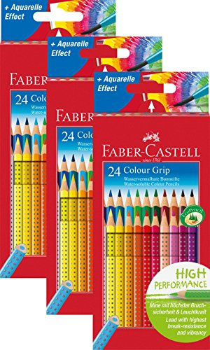 3x MPD Faber-Castell Colour Grip Buntstifte, 24er Pack