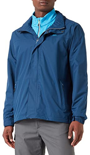 CMP - Herrenjacke mit Kapuze und Druckknöpfen, Marine, 56
