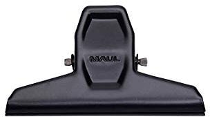 MAUL Papierklemmer MAULpro aus Metall (2 Stück) | Moderner Klemmer mit breitem Verschlussclip 9,5 cm und Klemmweite 2,5 cm | Gadget für Haushalt, Küche und Büro | Ideal für DIY Projekte | Schwarz