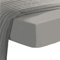 Pizuna 400 Fadenzahl Baumwolle spannbettlaken 90x200-100x200cm Silber,100% Langstapelige Baumwolle Spannbetttuch, Weiche Mako Satin-Webart passt bis zu 40 cm Matratzenhöhe (100% Baumwolle bettlaken)