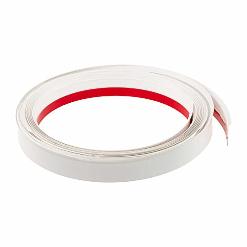 Fensterleiste Flachprofil PVC mit Lippe selbstklebend Abdeckleiste (30mm breit, 50m lang)