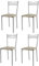 t m c s Tommychairs - Set 4 sillas Elegance para Cocina, Comedor, Bar y Restaurante, Estructura en Acero Pintado de Color Aluminio y Asiento tapizado en Polipiel Color Lin