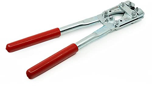 ERKO Universal Crimpzange für DIN-Rohrkabelschuhe, Hochwertige Edelstahl Crimpzange für präzises Verpressen von Leitern 6-50 mm², Länge 390 mm, 1,7 kg – Ideal für Elektrotechnik und Handwerk