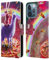 Head Case Designs Officially Licensed James Booker Rainbow Lazer Cat & Pizza Space Llama Leather Book Wallet Case Cover Compatible With Apple iPhone 13 Pro