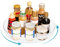 WWW Lazy Susan Turntable Spice Rack, Rotating Lazy Susan Fridge Organiser Holder for Kitchen and Pantry Plastic Cupboard Organiser Storage Rack for Spice Jars, Snacks, Drinks, Make up
