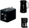 Krups Smart'n Light Frühstücks-Set |Toaster mit Countdown-Funktion |1,7L Wasserkocher mit 5 Temperaturstufen | 1,25L Filterkaffeemaschine mit Warmhaltefunktion |Geräte mit digitaler Anzeige | schwarz