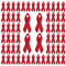 CRAFFANCY Lot de 200 Broches en Ruban de Satin Rouge avec épingle à nourrice pour la Sensibilisation au VIH/SIDA à la prévention des Drogues DUI avec épingle à nourrice pour Homme et Femme