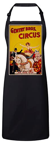 Fabulous Premium-Küchenschürze Schwarz Zirkus Gentry Zirkus Vintage Poster Retro Poster Trendy Original Clowns Magie