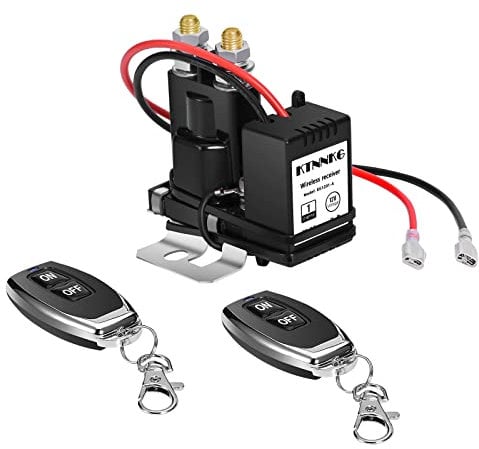KTNNKG Fernbedienung Batterietrennschalter Auto Ein Aus Kill Switch für Auto - DC12V, 500A, Silber Kontakt-Elektromagnetische Magnetventil Terminal