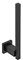 Sagittarius One 270S1-B Wandmontierter Ersatz-Toilettenpapierhalter | Verchromtes Messing | Modernes Design Toilettenrollenaufbewahrung - Matt Schwarz