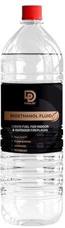 Primes DIY Premium Bioethanol Fuel, Bio Ethanol Liquid Fuel for Fires Pits, Fireplace High Purity Clean Burning, Indoor & Outdoor Liquid Fuel Liquid use in firepit, stoves, Table top burners (1 litre)