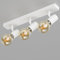 K-Bright Deckenstrahler 3 Flammig, Deckenleuchte Strahler Schwenkbar, Vintage Deckenlampe E27, Spotleuchte Drehbar Deckenspots für Wohnzimmer, Schlafzimmer,Weiß, Ohne Leuchtmitte