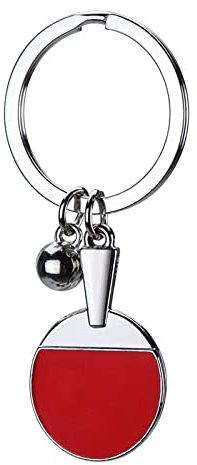 AWSTRO Schlüsselanhänger 2 Stück Mini Tischtennis Schlüsselanhänger Sport Tischtennis Anhänger Souvenir Schlüsselanhänger