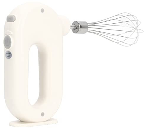 Creatore di Schiuma Portatile, Potente Motore di Torsione Design a Fondo Piatto Ricarica USB Frullino per Le Uova Elettrico per per la casa(Bianco)