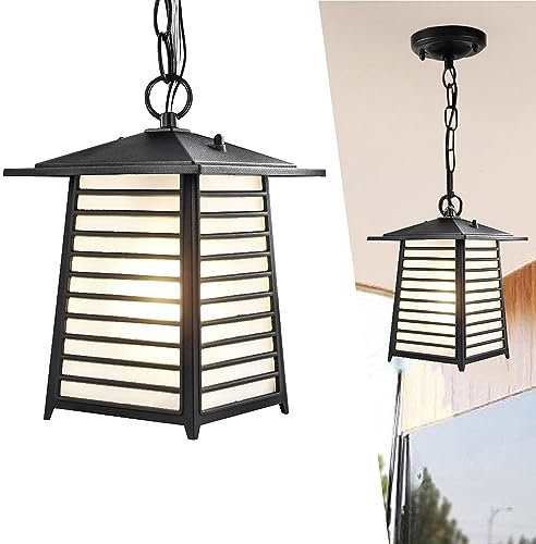 Retro Wasserdichter IP23 Außen Hängeleuchte Industrie schwarz Pendellampe Aluminium Höhenverstellbar Hängelampe Außen/Innen Outdoor Garten Balkon Flur Pavillon Villa Grape Pendellampe Trauben (C)