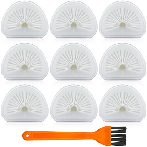 Paquete de 9 filtros de repuesto para aspiradora de mano inalámbrica Black + Decker Dustbuster AdvancedClean VLPF10 HLVA320J26 HLVA325J10 HLVA315J22, compatible con filtros HLVA315J HLVA320J, parte