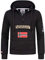 Geographical Norway Felpa Manica Lunga Gymclass Hoodie Uomo 35% Poliestere. 65% Cotone Nero L