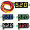 YIXISI 5 PCS DC 0-100V Gauge Tester 0.28, 3 Wires Mini Digital LED Voltmeter Display with Reverse Polarity Protection and Accurate Pressure Measurement Voltage Tester, Red/Yellow/Blue/Green/White