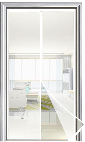 Cortina Mosquitera Magnética para Puerta Exterior con Imanes, Mosquitera Cortina Puerta Magnetica Imantada - (95x200, Blanco)