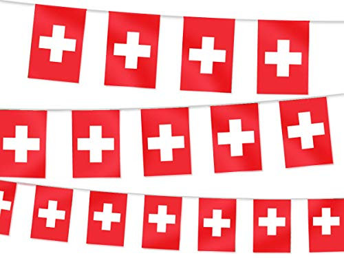 Wimpel Dekoration Länderwimpel Länderfahnen Wimpelkette Länderflaggen Fanartikel, Modell wählen:Wimpel Schweiz