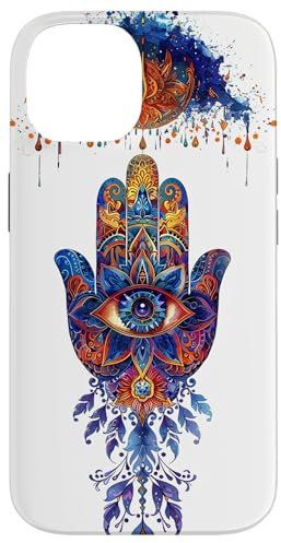 Evil Eye Hamsa Hand Pattern Case for iPhone 14