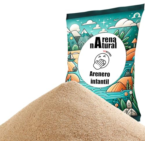 Tobored Saco de Arena 30kg. Es Arena de Playa Muy Fina 100% Natural 0,1-0,8 mm Arenero Infantil, Belenes, Arenero Niños...