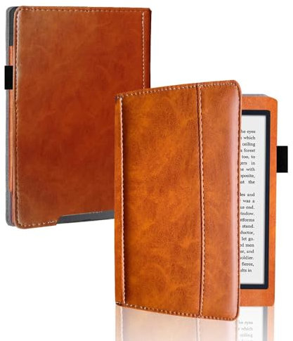 Étui pour Kobo Aura H2O Edition 2 Modle:N250 6,8 eReader Cover pour Kobo Aura H2O Edition 2 PU Cuir Flip Stand Housse de Protection (Marron)
