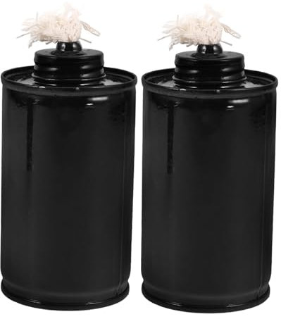 WOONEKY 2 Piezas Tanque de combustible con luz de iluminacion lampara de jardin de bote de botellas de combustible para antorchas planchar