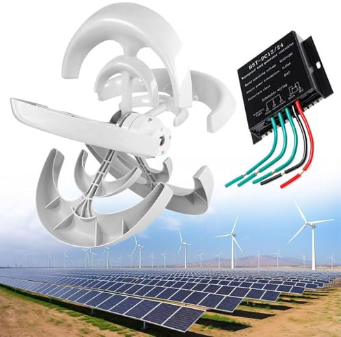 ZHLINGQ Generador De Turbina Eólica De 4000W Motor De Turbina Eólica De 5 Aspas con Controlador De Carga Kit De Generador De Turbina Eólica para Monitoreo De Jardín Marino Y Barco,White-12V
