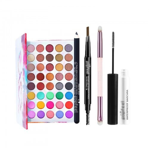 Tutto in Uno Trucchi Set per Occhi per Ragazze Adolescenti, 40 Colori Palette di Ombretti con Mascara Matita Eyeliner Sopracciglia Pennelli, Kit Regalo Trucco Completo, Make Up Tavolozza Kit