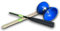 PlayMasterTec Blauer Diabolo für Kinder und Anfänger, komplettes Set mit Holz- und Faserstäben, Ersatzschnur, Aufbewahrungstasche, pädagogisches und lustiges Jonglierspiel, ideales Geschenk.