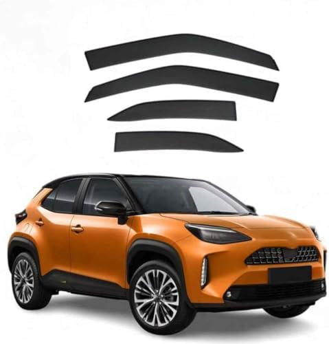 HALODE 4 Stück wetterfeste Auto-Visiere für Toyota Yaris Cross 2020-2024,hochwertige und langlebige wetterfeste Visiere, hochwertiges und langlebiges Autozubehör