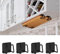 Aogigigio Support de planche à découper sous armoire – 4 supports de planche à découper en acier inoxydable sous une étagère (noir)