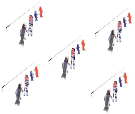 BESPORTBLE 2 Sätze Japanischer Karpfen-Streamer Windsack zum Aufhängen im Freien Strand Aquarium-Ornamente Kostüm Hängendes Fisch-Windsack Windsack Outdoor strapazierfähig Satin