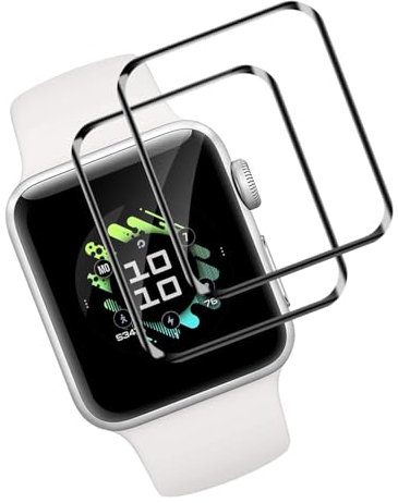 2 Stück Carantee Hartglas für Apple-Watch Series 4/5/6/se 40 mm, widerstandsfähiger Displayschutz für Carantee Watch SE 40 mm, blasenfrei, High Definition, kompatibel mit Carantee Watch 40 mm
