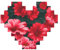 Puzzle di blocchi di mattoni con stampa di fiori rossi rosa puzzle a forma di cuore puzzle in mattoni 3D decorazioni per la casa fai-da-te