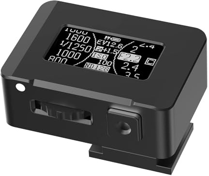 THYXGS Belichtungsmesser Für Filmkameras, 30°-Durchschnittsmessung, Mit OLED-Display, Blitzschuhhalterung, ISO-, Blenden- Und Verschlusszeiteinstellung, Für Vintage-Kameras