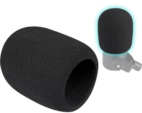 SOULWIT 2 Pieces Micro Pop Filter pour Rode PodMic Cardioid Dynamic Broadcast Casques, Protecteur Microphone Mousse Couvre Pare-Brise