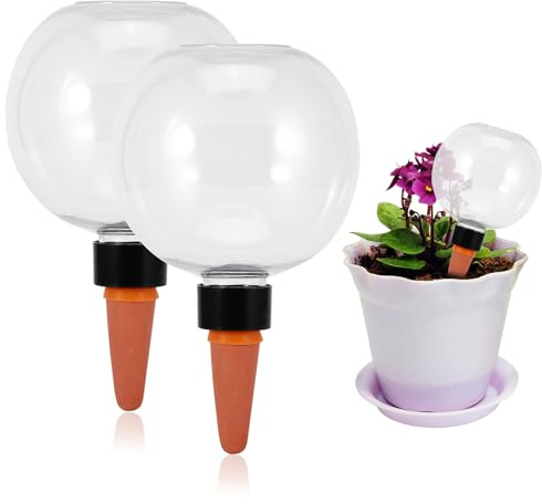 Viitech Palline di irrigazione 500 ml, irrigazione automatica per piante, erogatore d'acqua per irrigazione automatica di stanze e piante da giardino (2 pezzi)