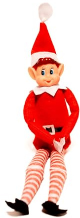 twentitu Elfo Dispettoso (Boy) 40cm, Elfo Natale Morbido Peluche, Braccia E Gambe Mobili per Decorazioni Natalizie Incantevoli, Addobbi Natalizi Magici, Elfi Natalizi della Tradizione Per La Famiglia