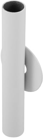 SEWACC Flower Vase Wall Mounted and Easy Installation with Compact Design Sleek and Contemporary Modern Nordic Wall Hanging Vase in White Alloy in Living Room or Bedroom Decor